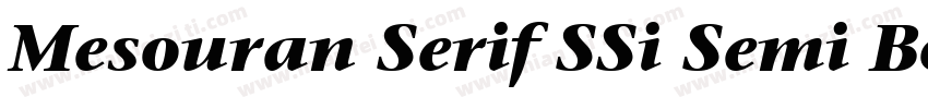Mesouran Serif SSi Semi Bold字体转换